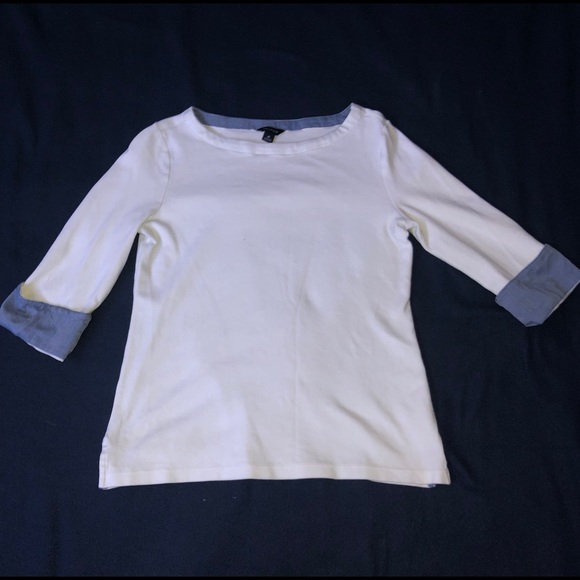 Nautica Tops - White Nautica 3/4-sleeve Tee
